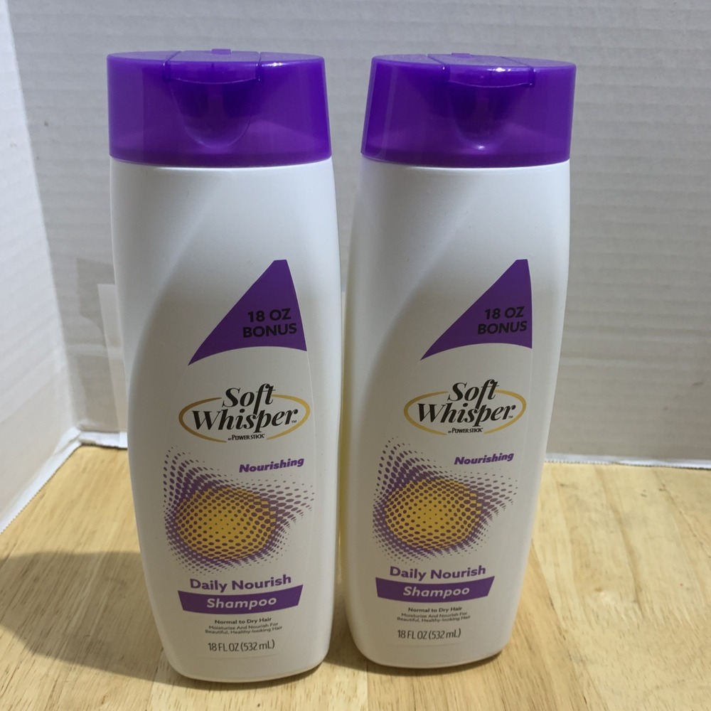 Soft Whisper Daily Nourish Shampoo 2 Pack 18 oz Each Moisturizing Wash